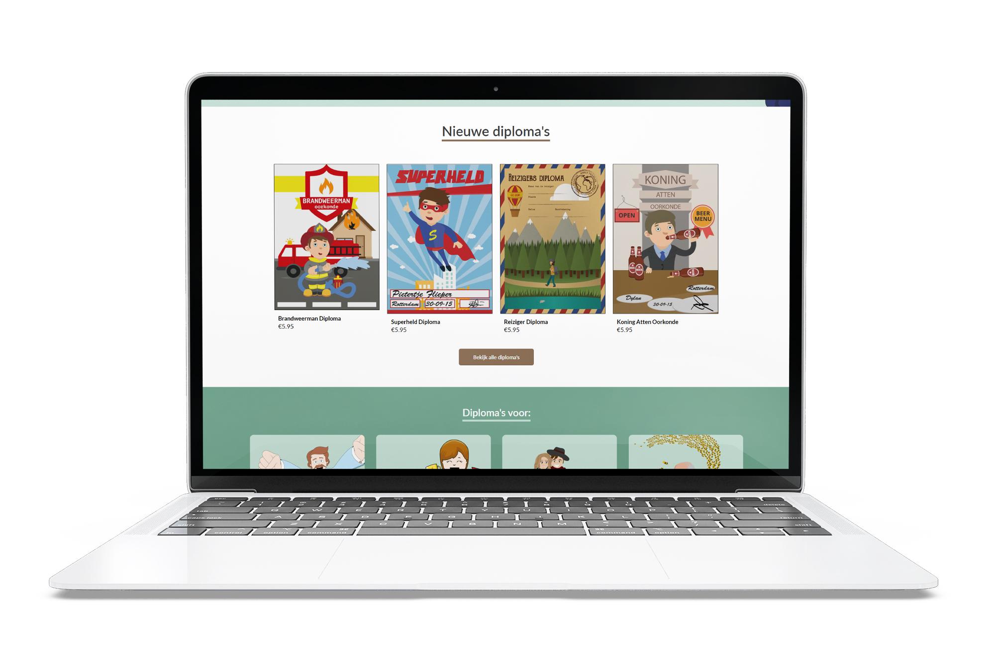 Portfolio | Diplomashop wesbsite 2