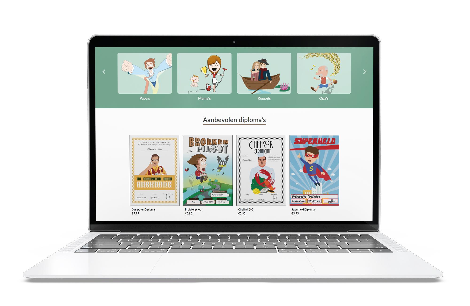 Portfolio | Diplomashop wesbsite 3