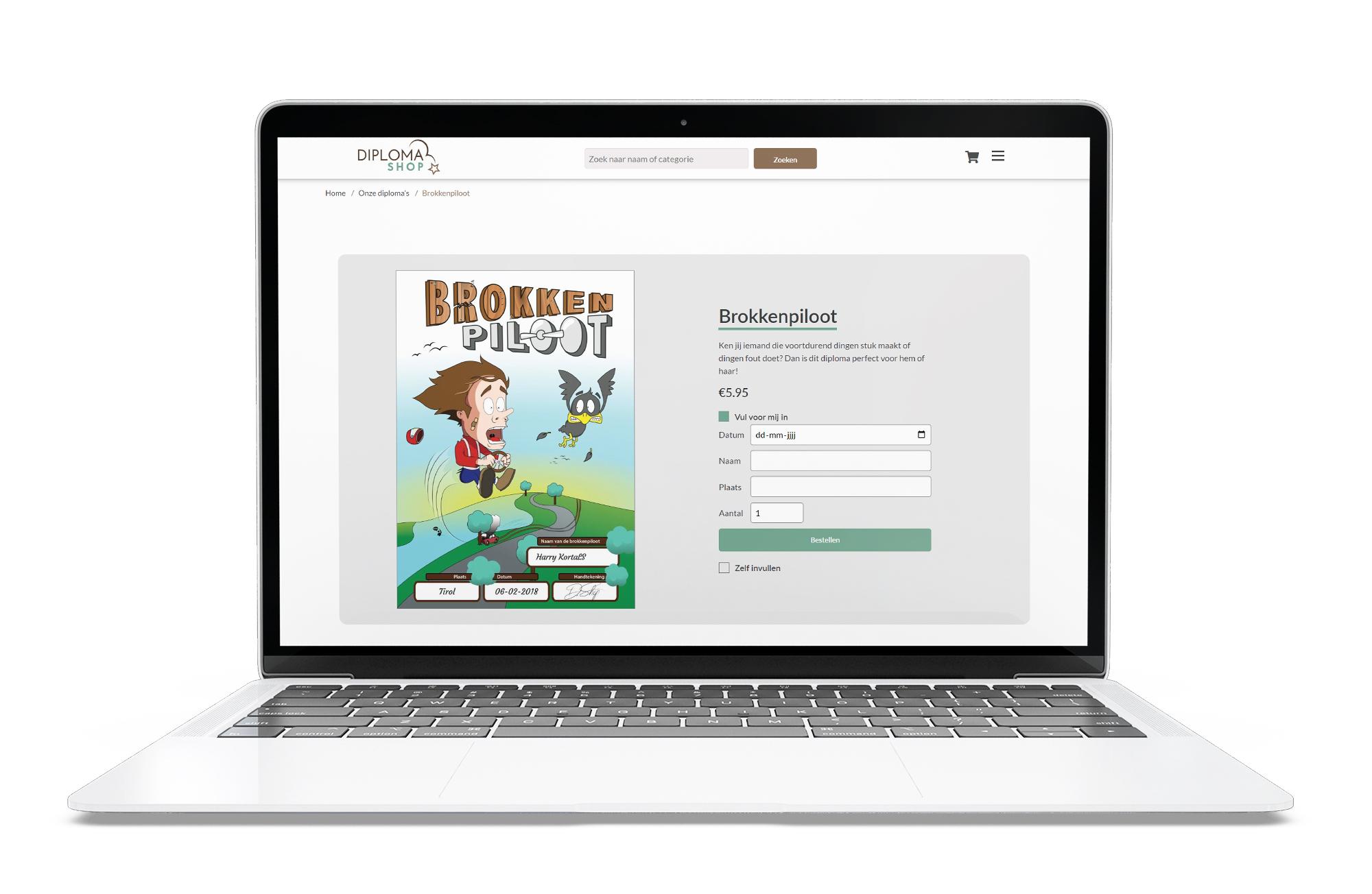 Portfolio | Diplomashop wesbsite 5