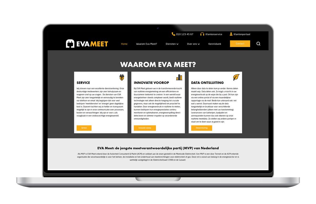 Portfolio | Eva Meet laptop website 4