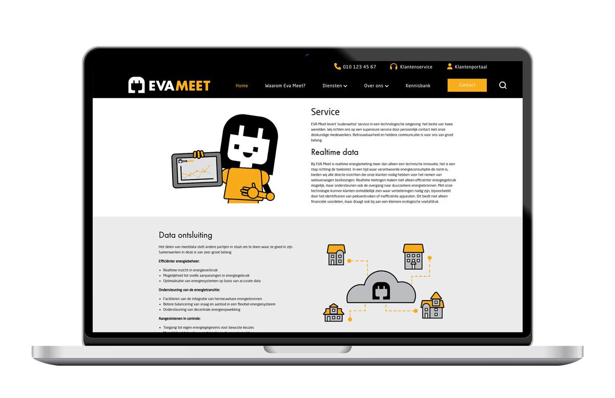 Portfolio | Eva Meet laptop website 6