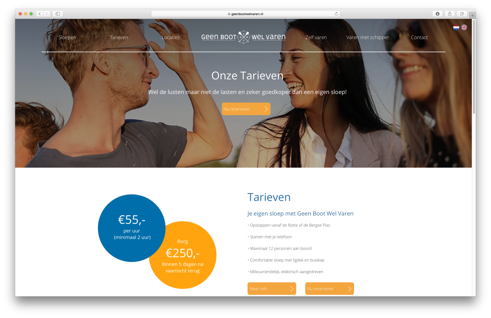 Portfolio | Geen boot wel varen website 6
