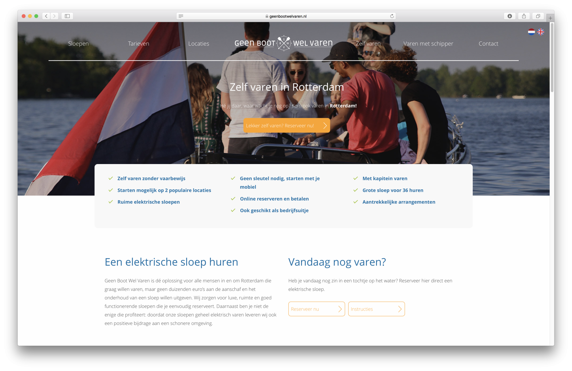 Portfolio | Geen boot wel varen website 4
