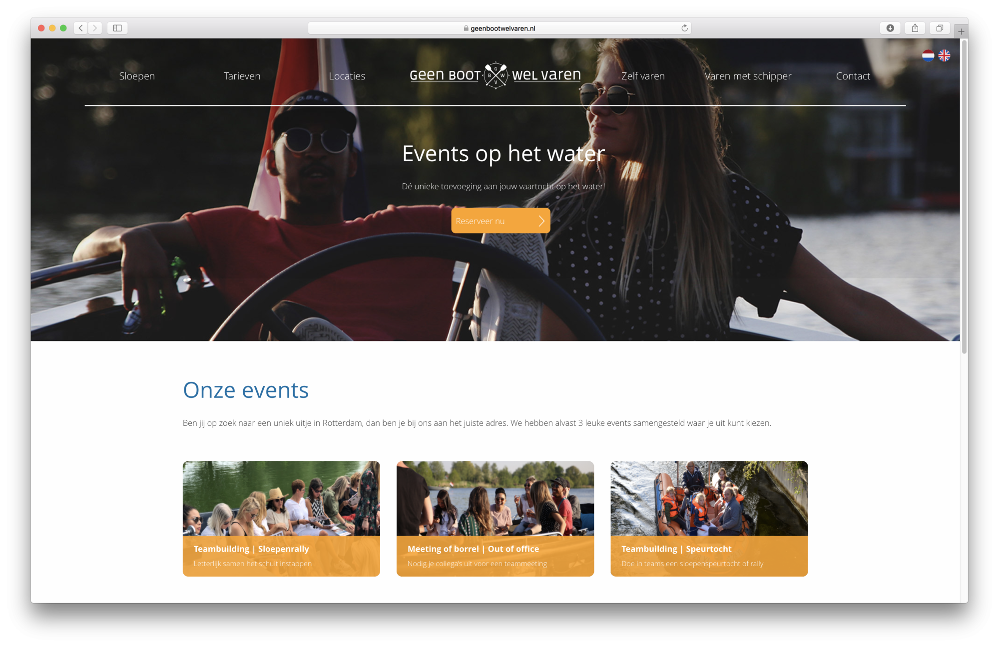 Portfolio | Geen boot wel varen website 5