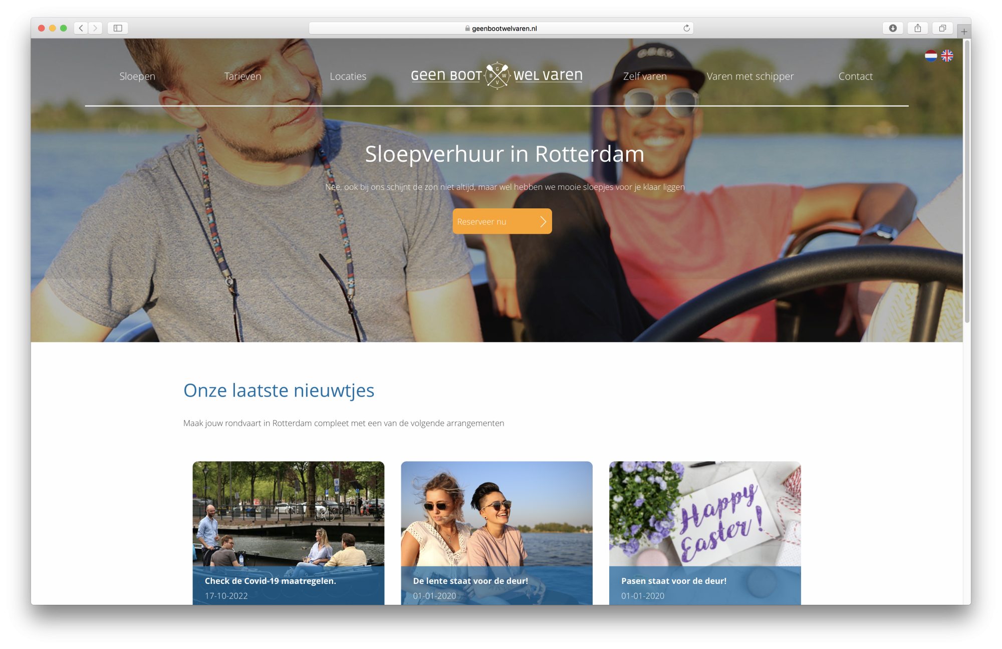 Portfolio | Geen boot wel varen website 8