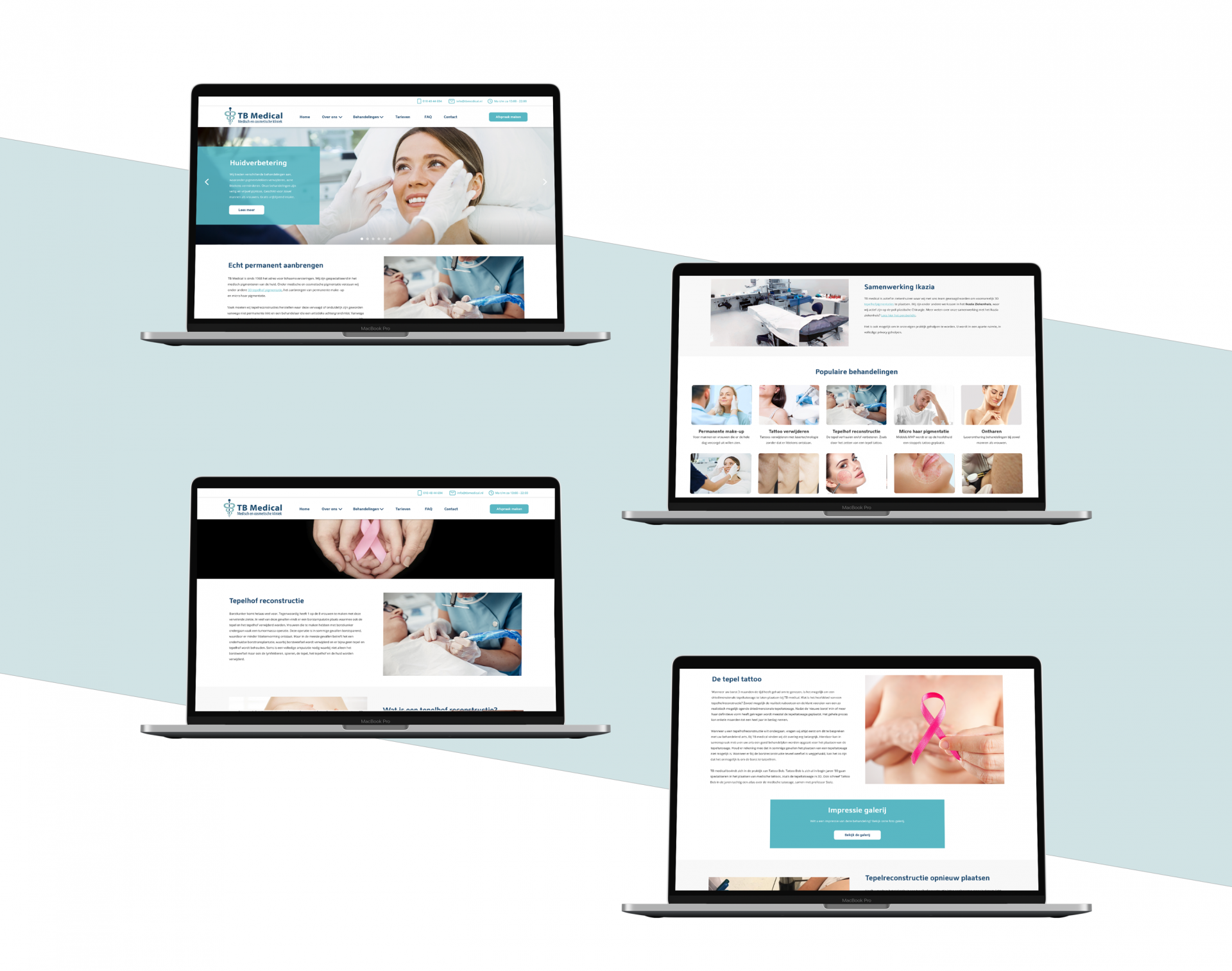 Portfolio | TB Medical website desktop