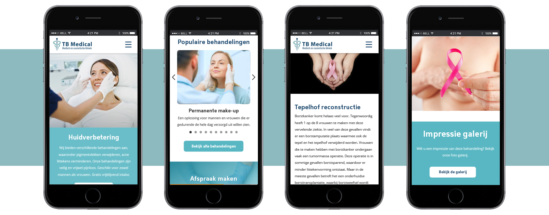 Portfolio | TB Medical Logo website mobiel